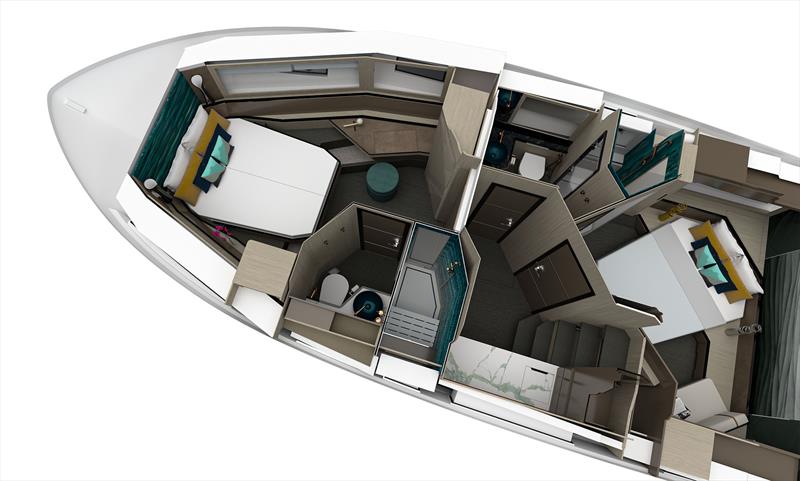 470 Regina layout - photo © Fabbrica Italiana Motoscafi