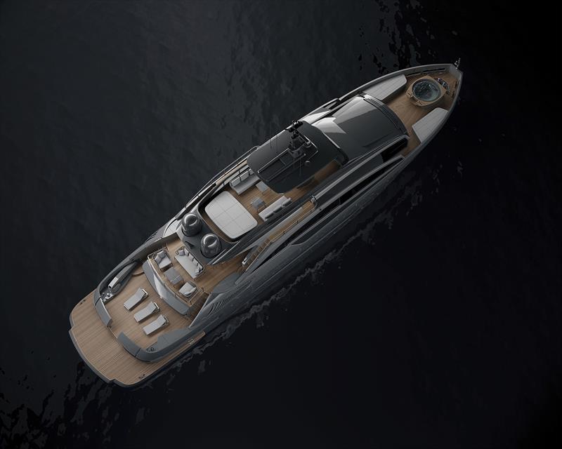 Pershing GTX116 aerial view photo copyright Ferretti Group taken at  and featuring the Power boat class
