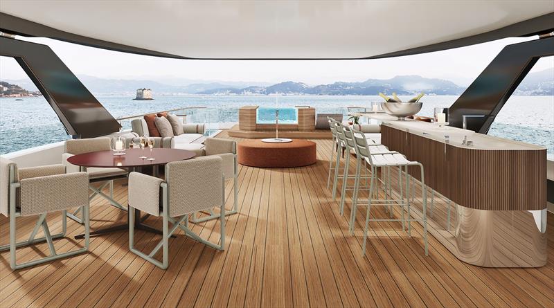 Custom Line Navetta 50 - Sundeck - Renders by ACPV Architects Antonio Citterio Patricia Viel photo copyright Custom Line taken at  and featuring the Power boat class