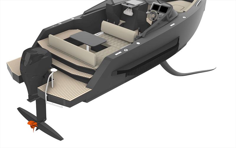 First electric amphibious boat the Iguana Foiler