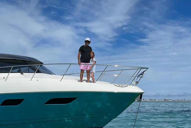The family was especially grateful for Argyle's gyro stabiliser, particularly when finding the right anchorage took a bit of time photo copyright Riviera Australia taken at  and featuring the Power boat class