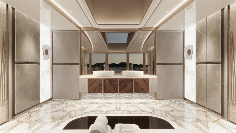 Slice - Owners bathroom photo copyright Feadship taken at  and featuring the Power boat class