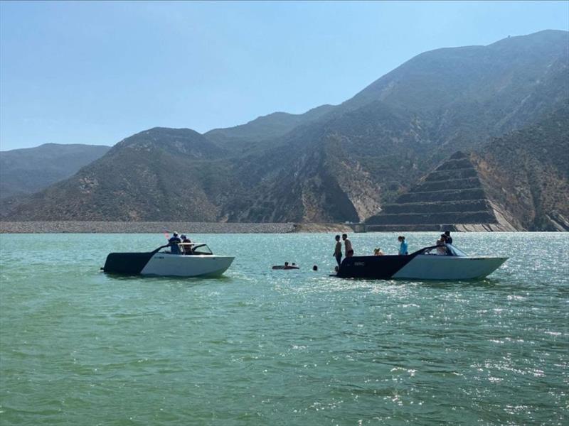 Team bonding with two Arc Ones on Pyramid Lake - photo © Arc Boats