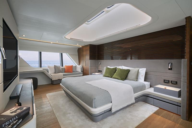 bedgoals have been met on this Beneteau GT46! This room looks so sleek,  cool, chic and contemporary. We loved this project! . . . #ya…