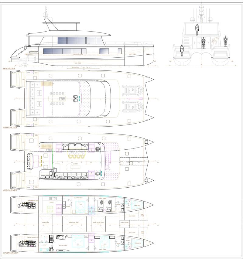 24m VisionF 80 - General arrangement photo copyright VisionF taken at  and featuring the Power boat class