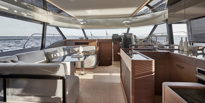 Mann Saloon - Prestige's new M48 powercat photo copyright Prestige Yachts taken at  and featuring the Power boat class