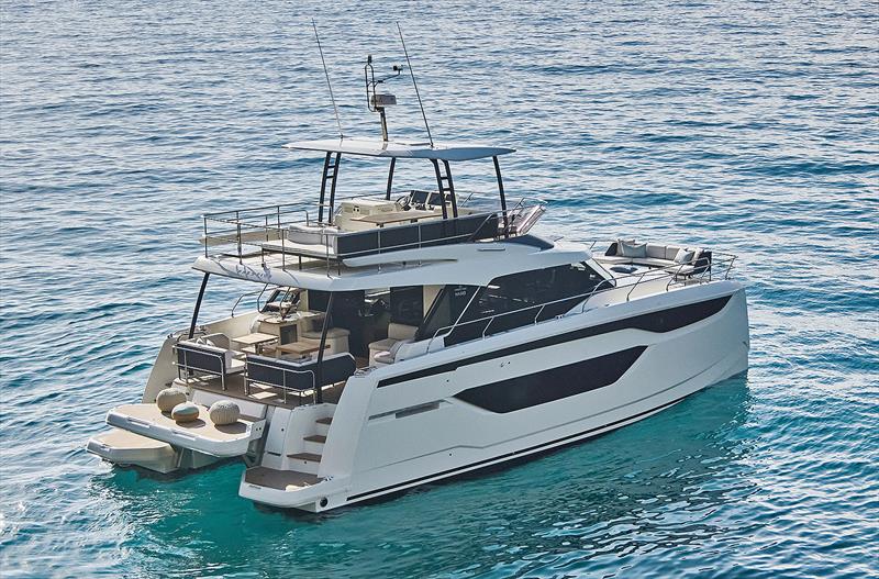 Presence and elegance - Prestige's new M48 powercat photo copyright Prestige Yachts taken at  and featuring the Power boat class