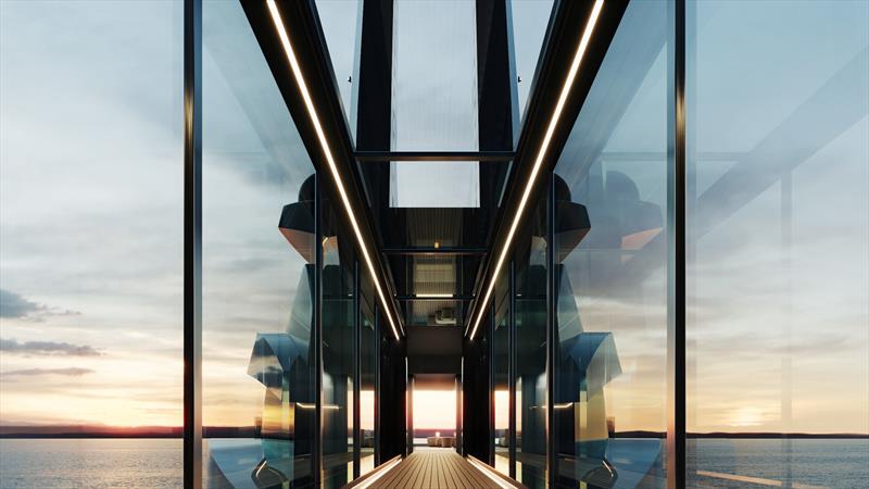 EXPV - Glass corridor - photo © Feadship