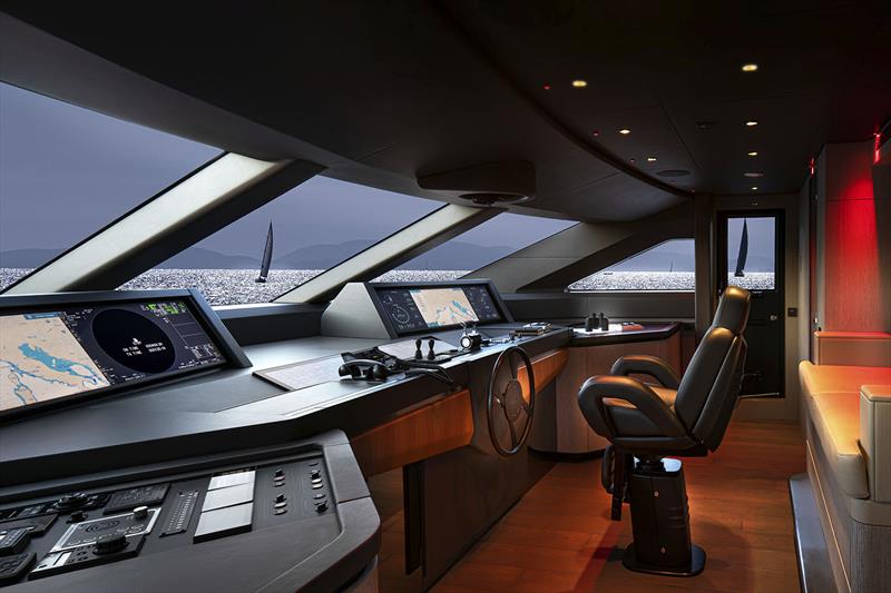 Custom Line 140' superyacht - wheelhouse - photo © Custom Line