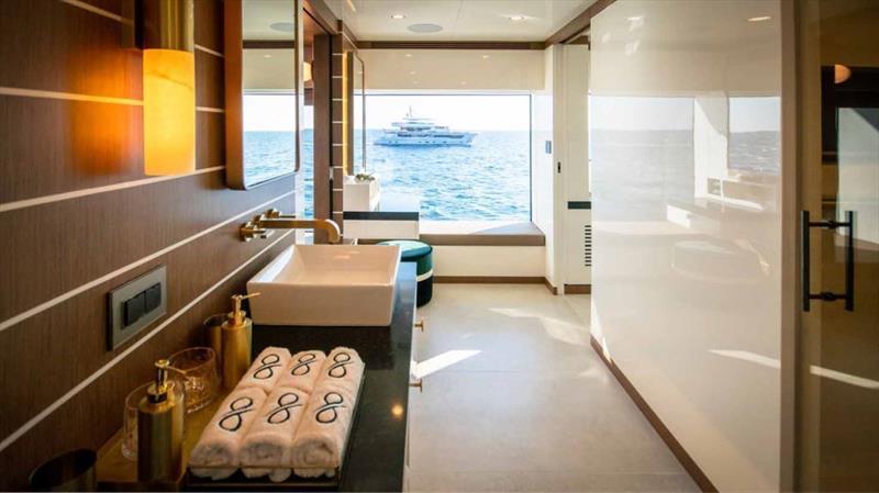 Infinity Nine - Master bathroom photo copyright AvA Yachts taken at  and featuring the Power boat class