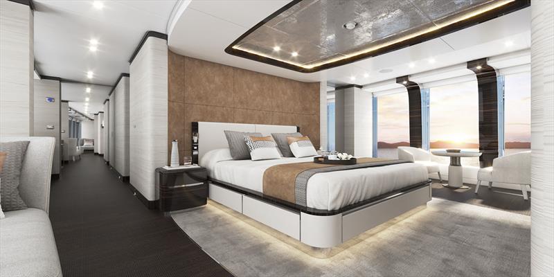 YN 20750 Project Orion - Owner's stateroom photo copyright Heesen Yachts taken at  and featuring the Power boat class