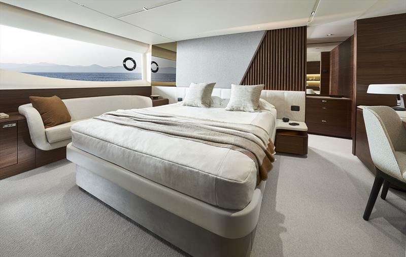 Princess S72 - Master Stateroom photo copyright Princess Yachts taken at  and featuring the Power boat class