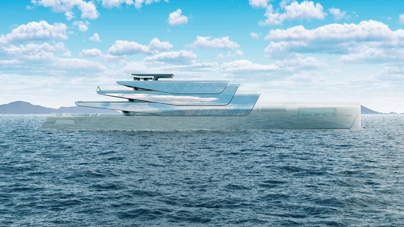88m 3D-printed Pegasus superyacht by Jozeph Forakis photo copyright Jozeph Forakis taken at  and featuring the Power boat class