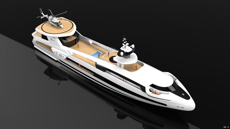 Codecasa Concept 68m JET 2022 3D render photo copyright Codecasa Yachts taken at  and featuring the Power boat class