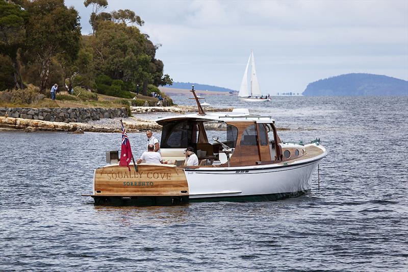 Time for lunch at Howrah, adjacent to Bellerive in Hobart on board Squally Cove photo copyright John Curnow taken at  and featuring the Power boat class