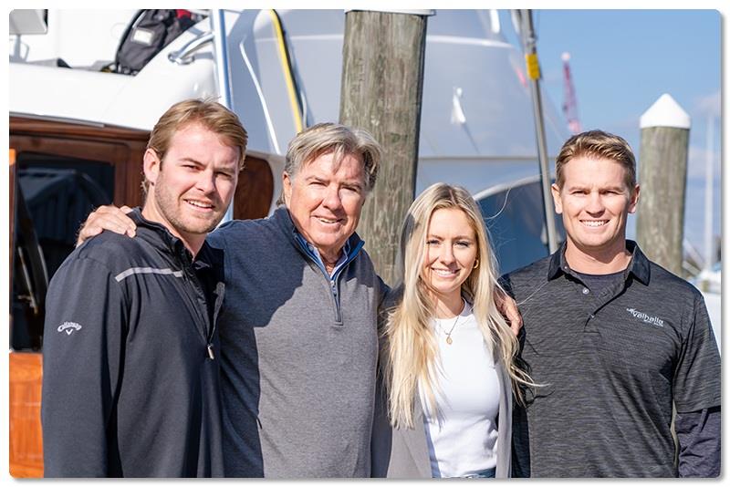 Pat with his children (left to right): Sean, Kaitlyn and Justin - photo © Viking Yachts