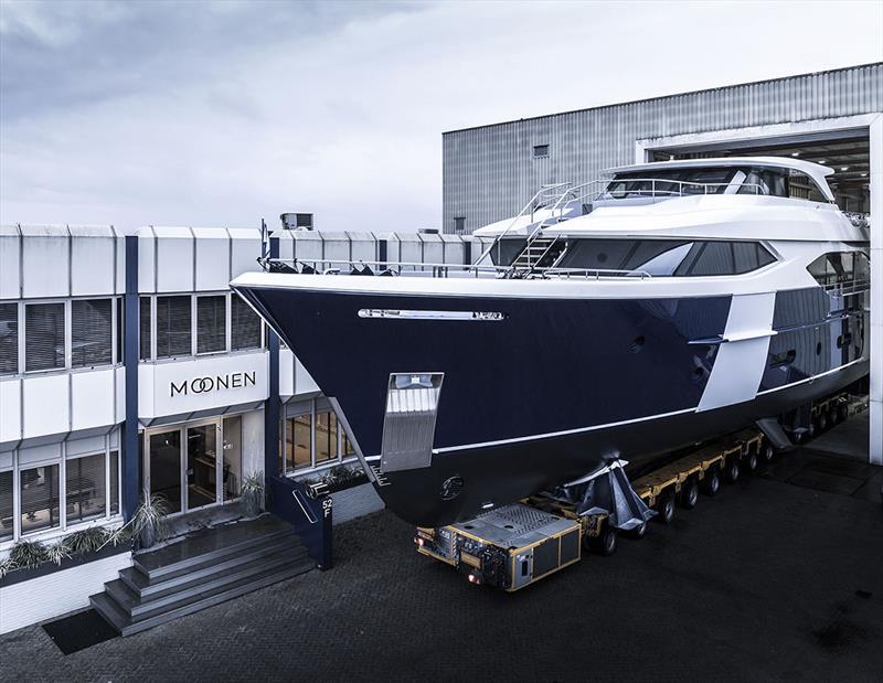 First Moonen 110 hits the water - photo © Moonen Yachts