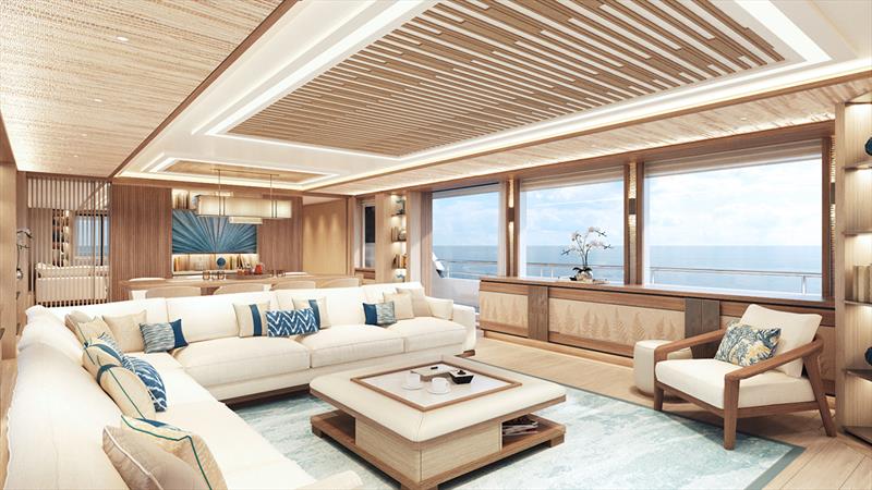 YN205 - Interior style - Barefoot Luxury photo copyright Hollander Yacht Design taken at  and featuring the Power boat class