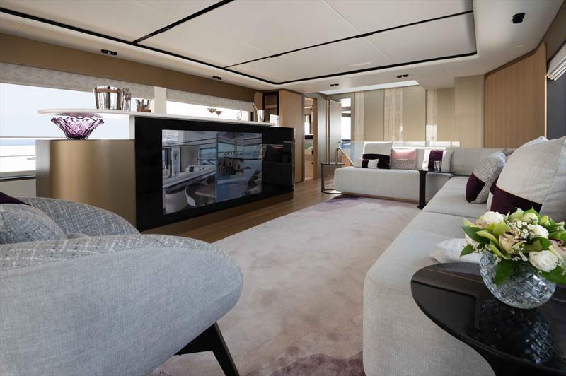 Majesty 111 Superyacht - Upper deck lounge photo copyright Gulf Craft taken at  and featuring the Power boat class