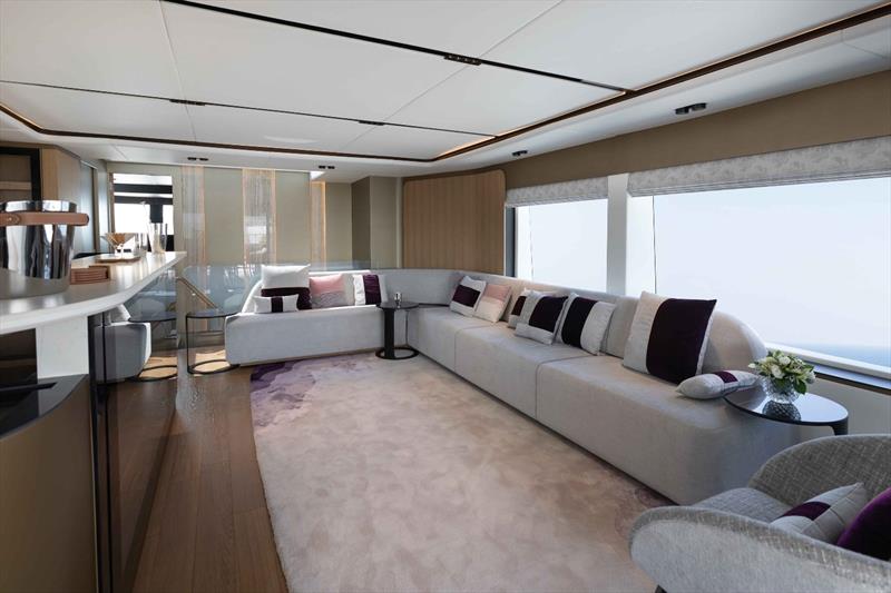 Majesty 111 Superyacht - Upper deck lounge - photo © Gulf Craft