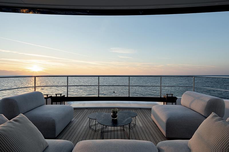 Benetti Oasis 34M - Sun deck photo copyright Benetti Yachts taken at  and featuring the Power boat class