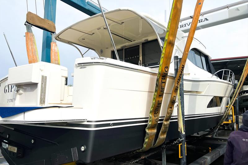 Gypsy at Riviera Aftermarket at the company's 16.8 hectare facility at Coomera on the Gold Coast where she underwent a full service over two weeks - photo © Riviera Australia