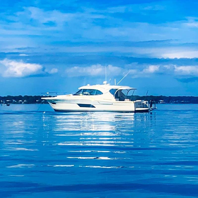 Gypsy at anchor at Coochiemudlo Island - photo © Riviera Australia