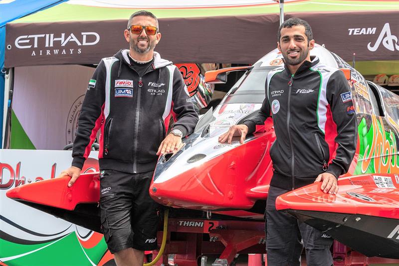 Shaun Torrente with Rashed Al Qemzi - UIM F1H2O World Championship - photo © Simon Palfrader