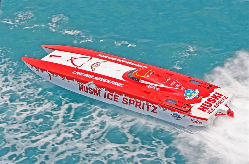Huski Ice Spritz winning in Cocoa Beach - May  photo copyright Pete Boden taken at  and featuring the Power boat class