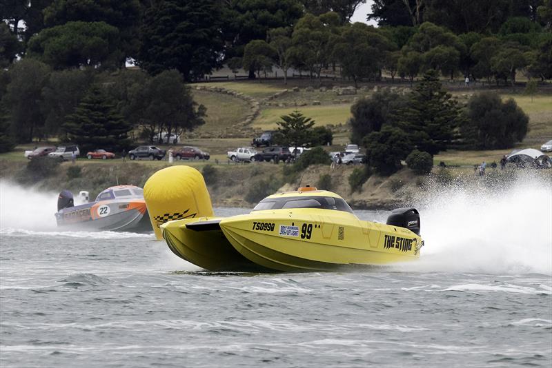 The Sting went to Victoria and dominated the first two rounds. Can Mike Ratcliffe and Karl Wall repeat it all back in Queensland? photo copyright Offshore Superboat Championship taken at  and featuring the Power boat class