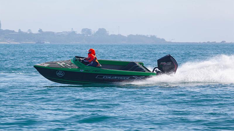 Lean and mean. Great guys on the water and also ashore – Team Green – The Razorcraft, Nut Case, with Hary Bakkr and Shane Paton on board photo copyright Offshore Superboat Championship taken at  and featuring the Power boat class