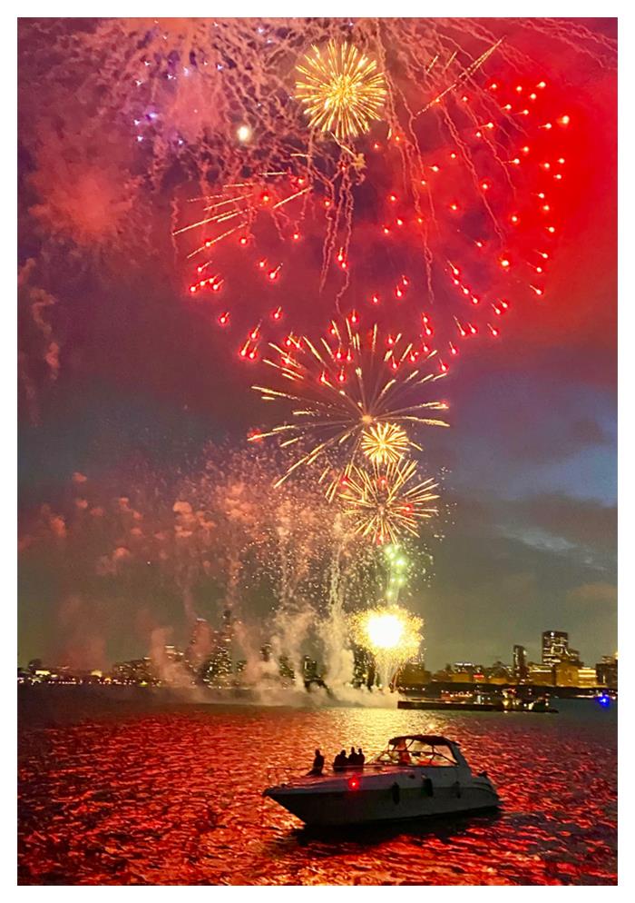 Boating at night, especially around the July 4 holiday, requires an extra level of safety and awareness photo copyright Allen Dois taken at  and featuring the Power boat class