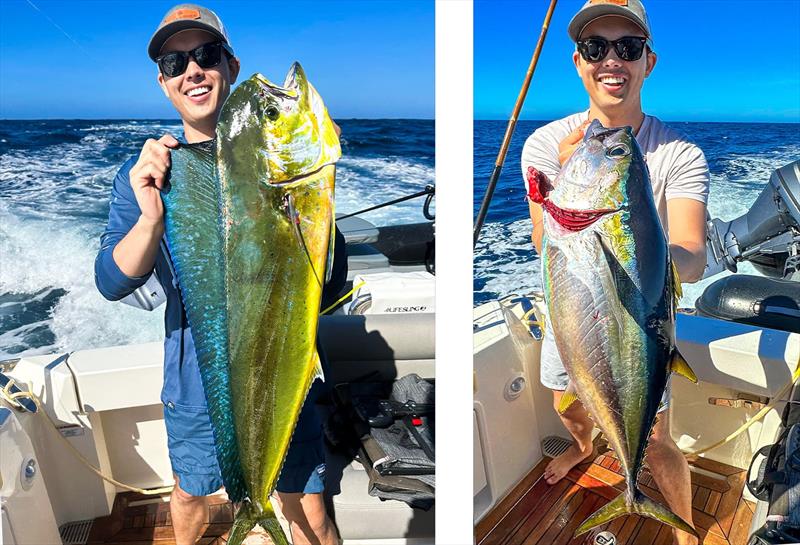 Lance's son Kyle reeled in plenty of fresh fish, including yellowfin tuna and mahi mahi, to feed the family and friends aboard the Caroline 2.0 - photo © Riviera Australia