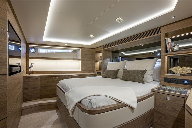 FD Skyline Issimo hull 27 - Fwd. VIP stateroom photo copyright Horizon Yachts taken at  and featuring the Power boat class