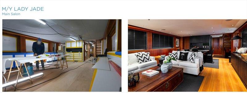 M/Y Lady Jade interiors (Before-After) - photo © Lusben