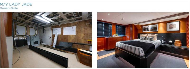 M/Y Lady Jade interiors (Before-After) - photo © Lusben