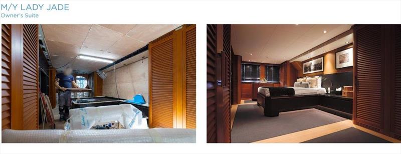 M/Y Lady Jade interiors (Before-After) - photo © Lusben