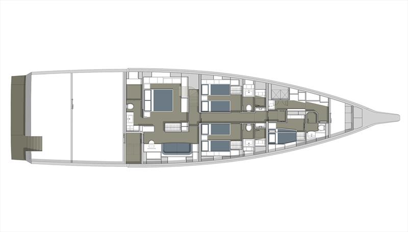 Arksen 85 - Standard lower deck - photo © Arksen
