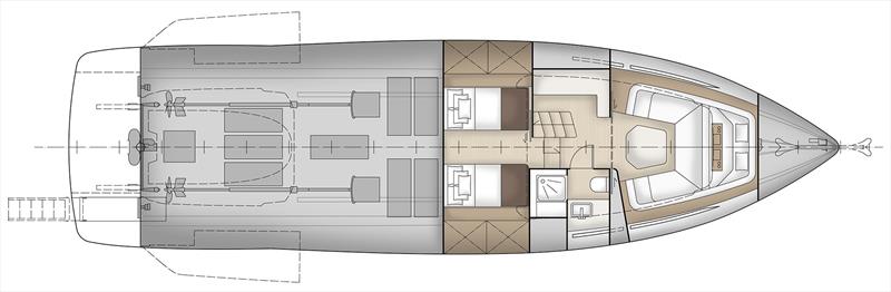 Sialia Open GA Lower deck photo copyright Sialia Yachts taken at  and featuring the Power boat class