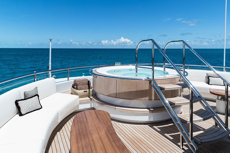 Benetti M/Y Calex - Sun deck photo copyright Jeff Brown taken at  and featuring the Power boat class
