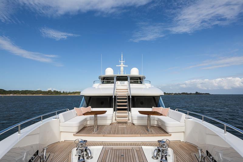 Moonen 110 Mustique - Fore deck photo copyright Moonen Yachts taken at  and featuring the Power boat class
