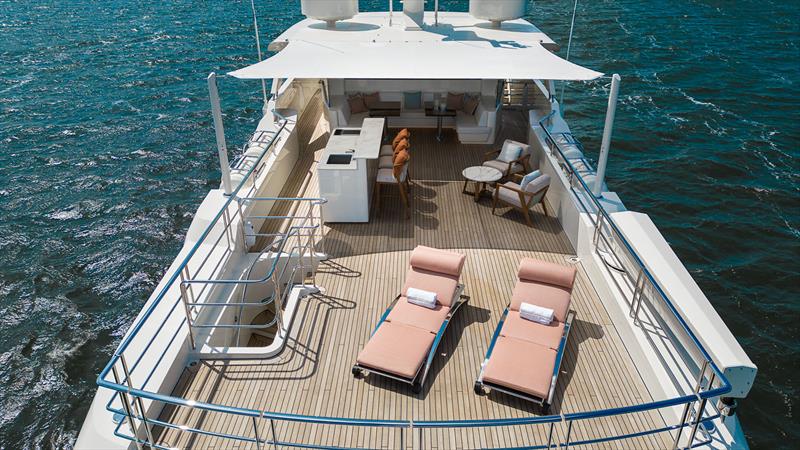 YN202 Moonen 110 Mustique - Sun deck photo copyright Moonen Yachts taken at  and featuring the Power boat class