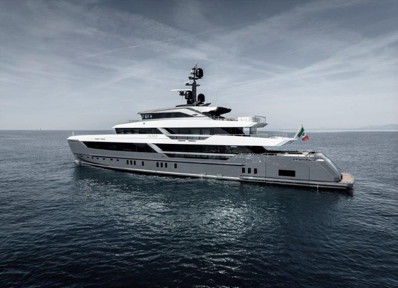 MY Alma, the first of the new Sanlorenzo 57 steel models - photo © Guillaume Plisson
