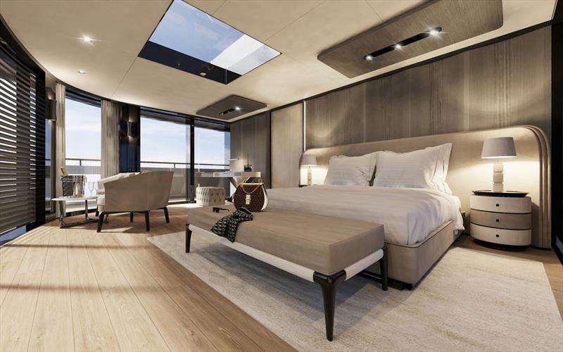 Superyacht T560 Apache - Owner Cabin photo copyright Tankoa Yachts taken at  and featuring the Power boat class
