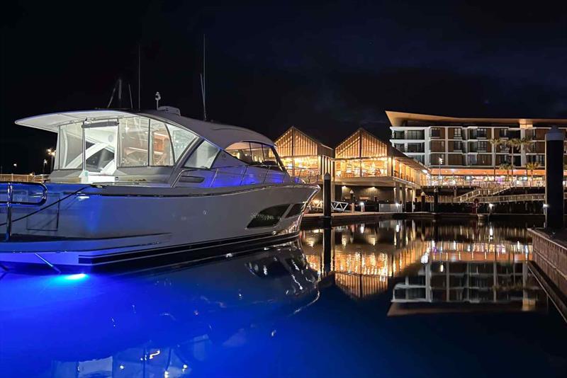 Enjoying an evening at a marina during their long voyage - photo © Riviera Australia