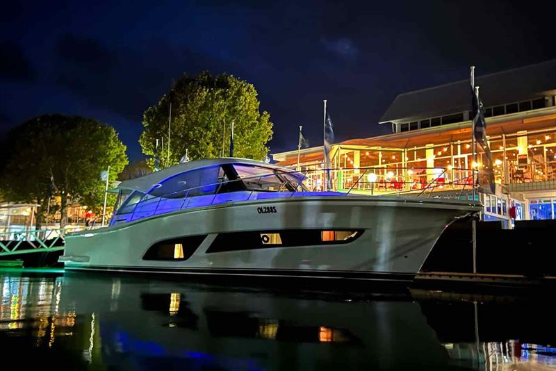 Kevin and Josh spent weeks on board their Riviera 505 SUV at the marina in Nelson Bay - photo © Riviera Australia