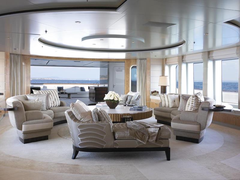73m Feadship superyacht Predator - Main lounge photo copyright SuperYachtsMonaco taken at  and featuring the Power boat class
