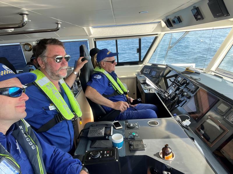 Beresford Ralph (centre) and Marine Rescue Moama Deputy Unit Commander Dean Currey (left) took part in Marine Rescue NSW’s major regional Search and Rescue Exercise at Batemans Bay in September photo copyright Marine Rescue NSW taken at  and featuring the Power boat class