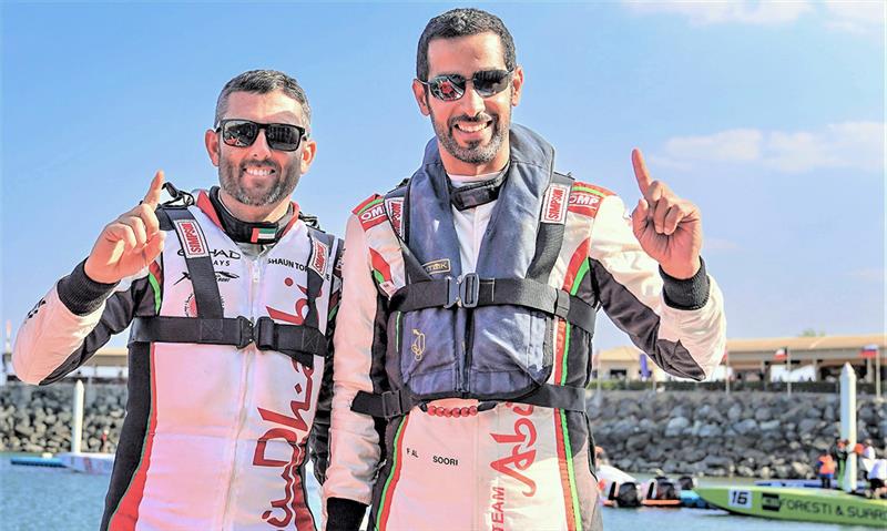 Team Abu Dhabi's Shaun Torrente and Faleh Al Mansoori - photo © Narayana Marar