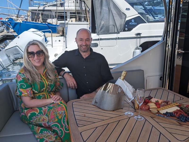 Mark and Joanna Turnbull - photo © Whitehaven Motor Yachts
